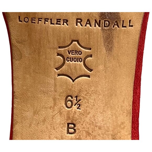 Loeffler Randall Women’s Red Ruffle Slide Sandals Size 6.5B - Picture 8 of 9